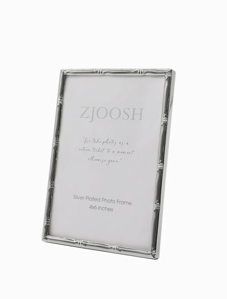 Colonial Bamboo Photo Frame Silver 4x6