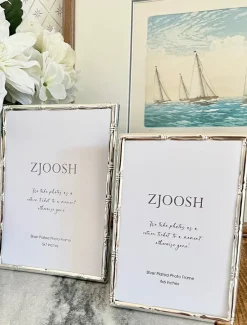 Colonial Bamboo Photo Frame Silver 5x7