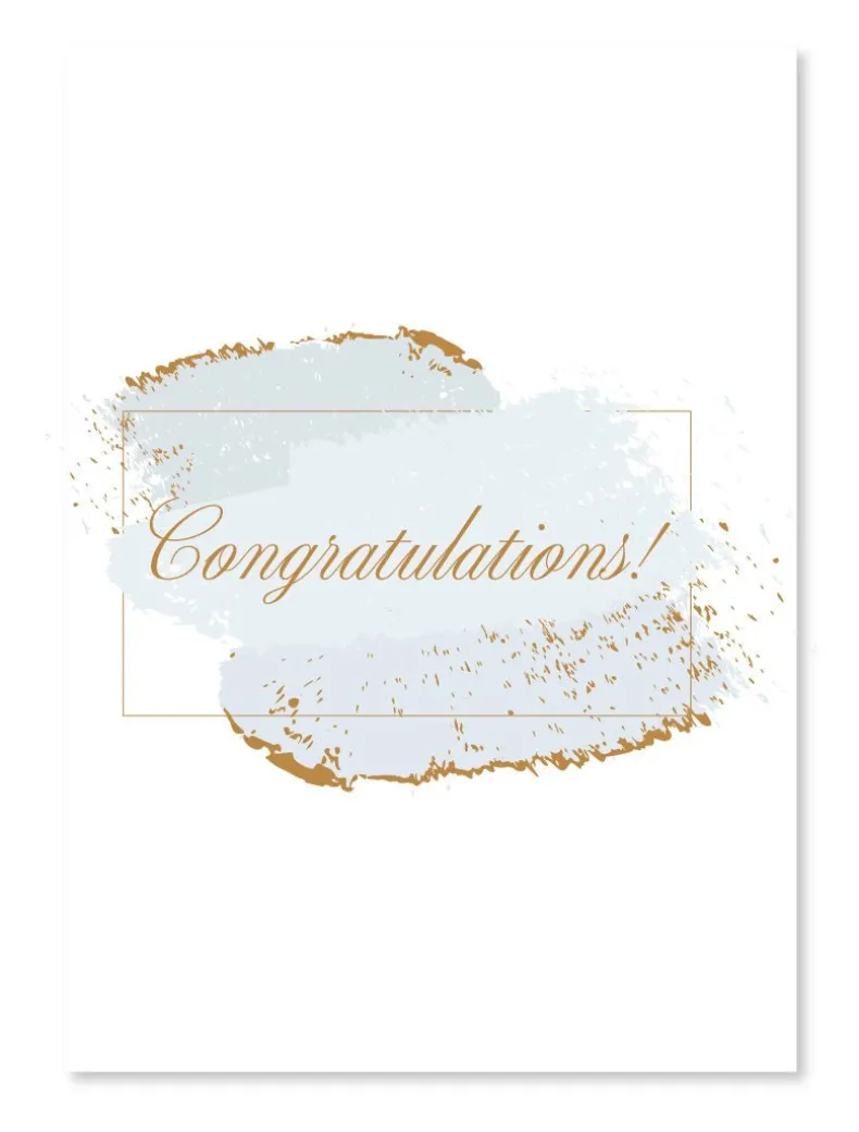 Congratulations Blue Brush Card