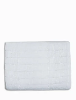 Cotton Quilted Throw Blue