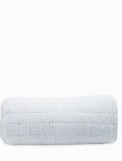 Cotton Quilted Throw Blue
