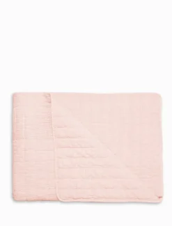 Cotton Quilted Throw Pink