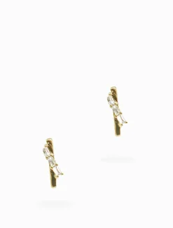 Criss Cross Sticks Studs Gold