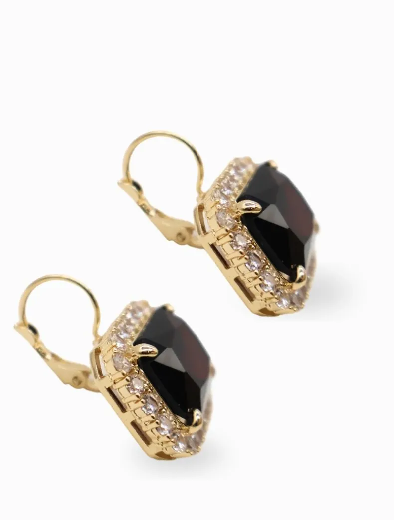 Crystal French Hooks Chocolate and Champagne