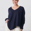 Dahlia Cotton Cashmere Jumper Navy
