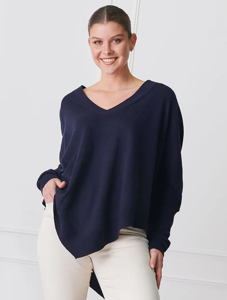 Dahlia Cotton Cashmere Jumper Navy