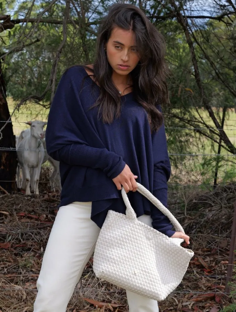 Dahlia Cotton Cashmere Jumper Navy