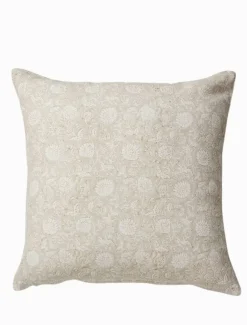 Delilah Netural Block Print Cushion 50cm x 50cm