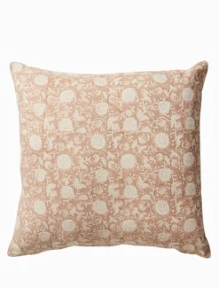 Delilah Rust Block Print Cushion 50cm x 50cm