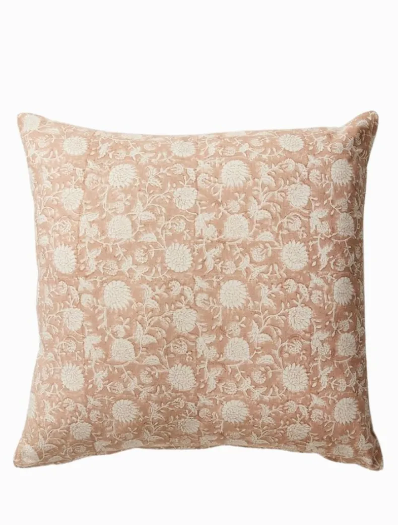 Delilah Rust Block Print Cushion 50cm x 50cm
