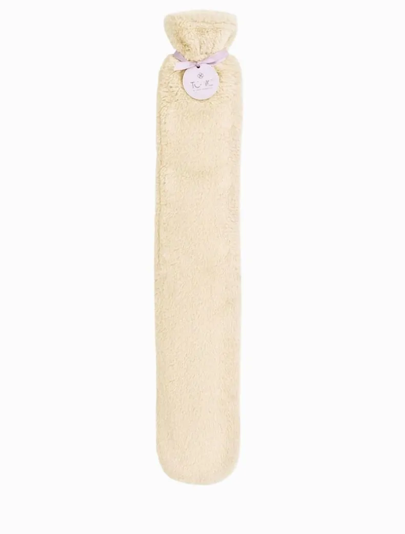 Deluxe Long Hot Water Bottle Caramel