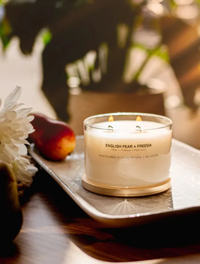 English Pear u0026 Freesia Soy Candle