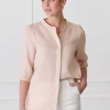 Evie Linen Shirt Cantelope - FINAL SALE