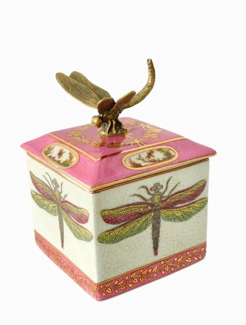 Exotico Trinket Box Libelula Pink