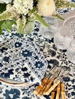 Fakistra Round Tablecloth Blue
