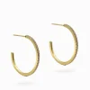 Fine Crystal Hoops Gold