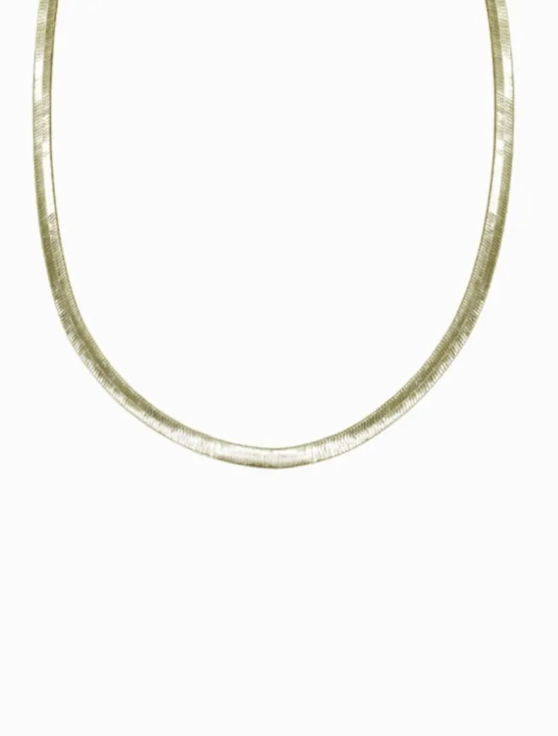 Flat Snake Chain Medium Gold