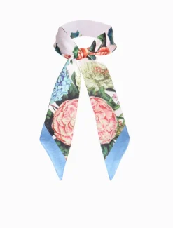 Floral Pink Narrow Scarf