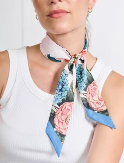 Floral Pink Narrow Scarf