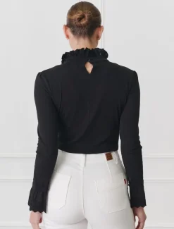 Freya Frill Top Black