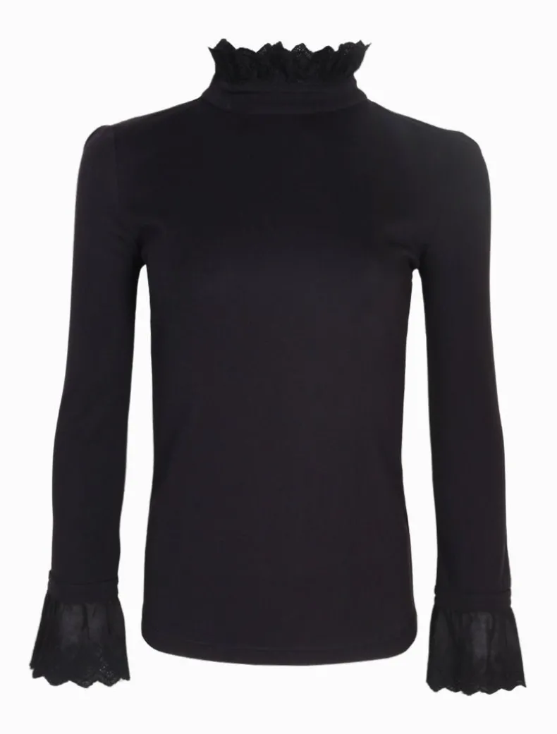 Freya Frill Top Black