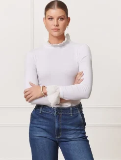 Freya Frill Top White