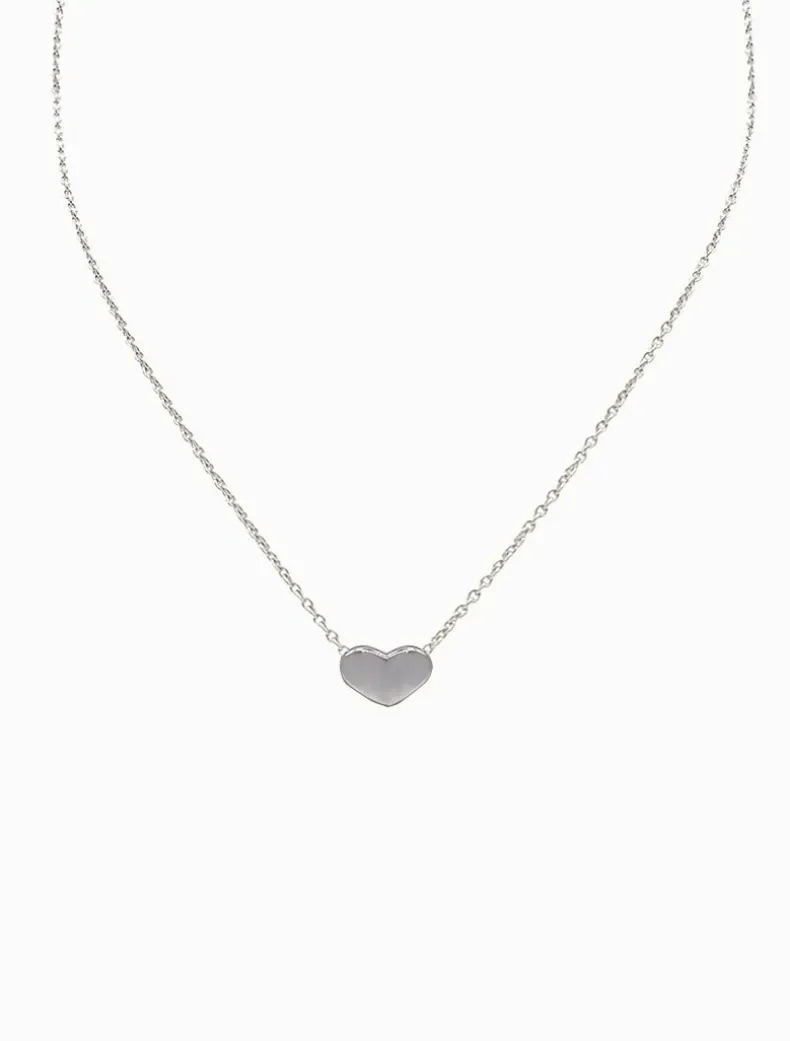 Full Heart Necklace Silver