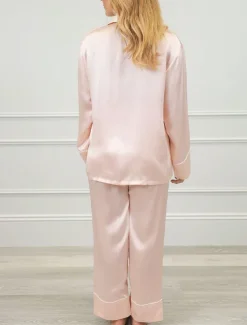 Gabriella Long Sleeve Silk Pyjamas Pink