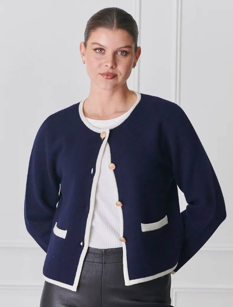 Gabrielle Knit Jacket Navy