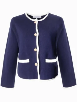 Gabrielle Knit Jacket Navy