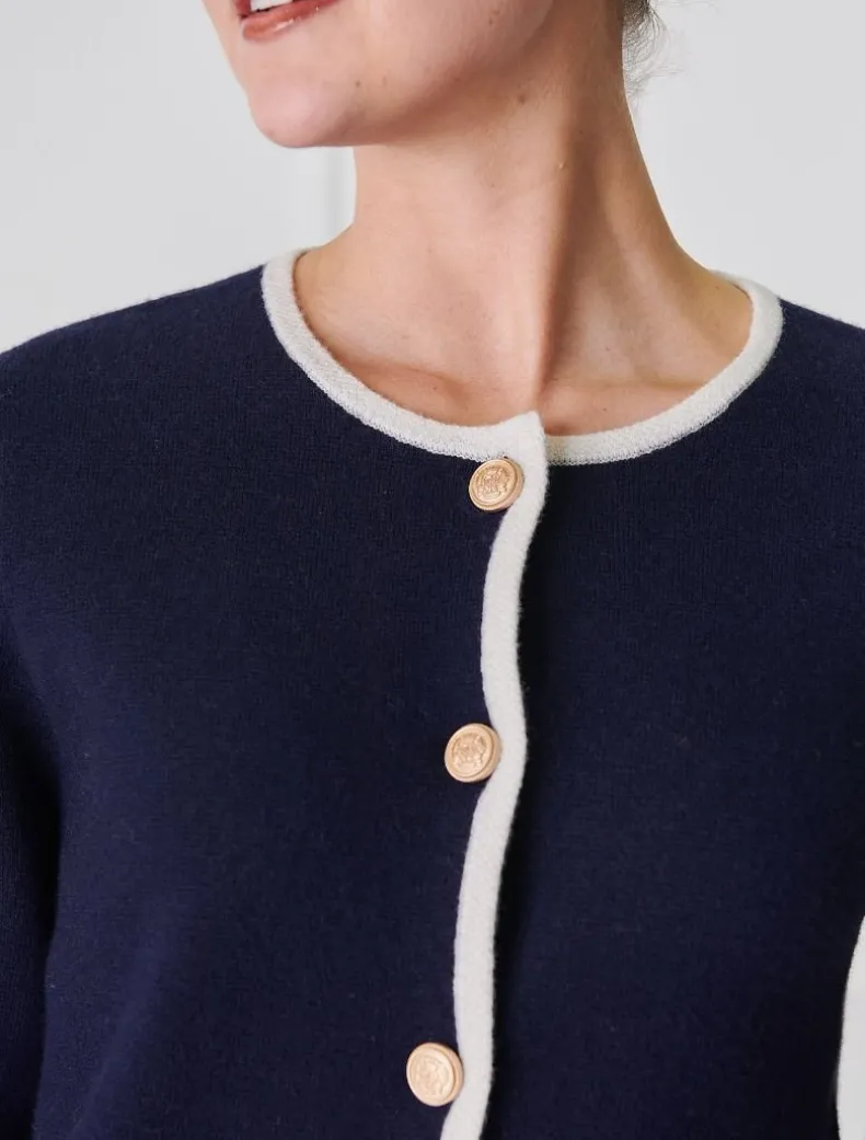 Gabrielle Knit Jacket Navy