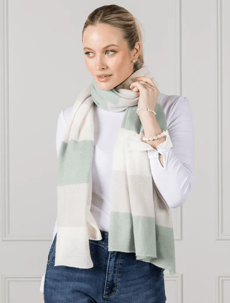 Gelato Striped Scarf Sage