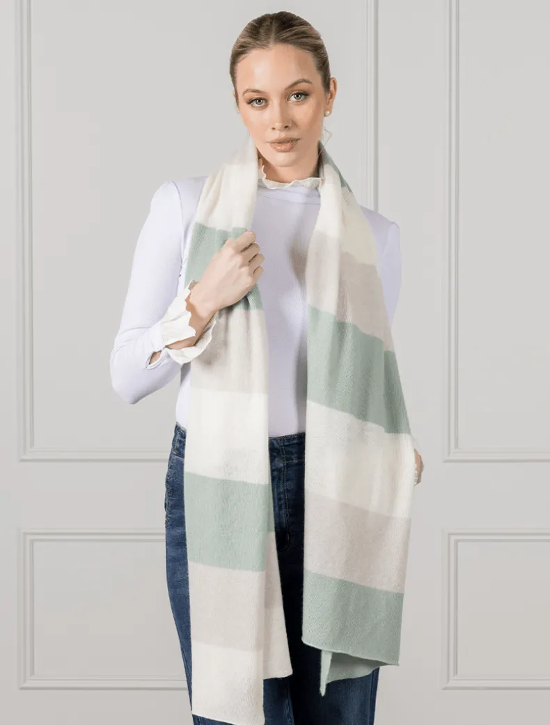 Gelato Striped Scarf Sage
