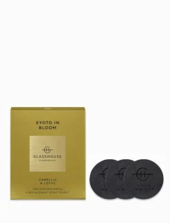 Glasshouse Fragrances Kyoto In Bloom Car Diffuser Replacement Disks (3pk) - FINAL SALE