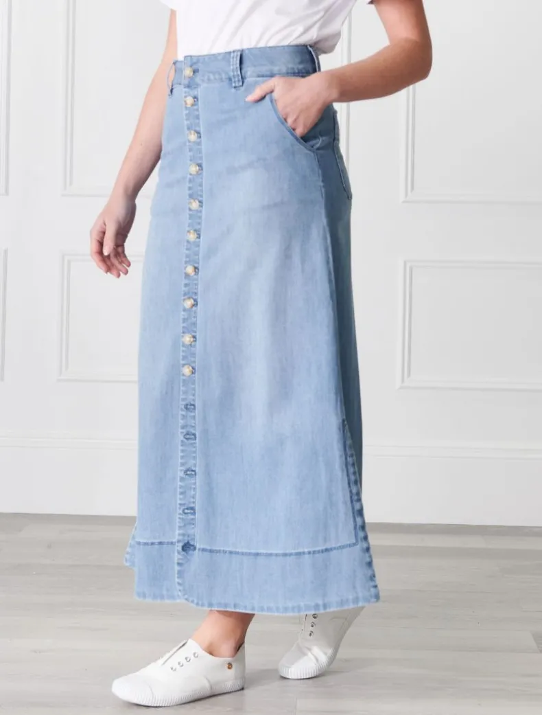 Goldie Summer Wash Denim Skirt