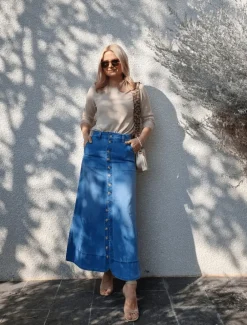 Goldie Summer Wash Denim Skirt
