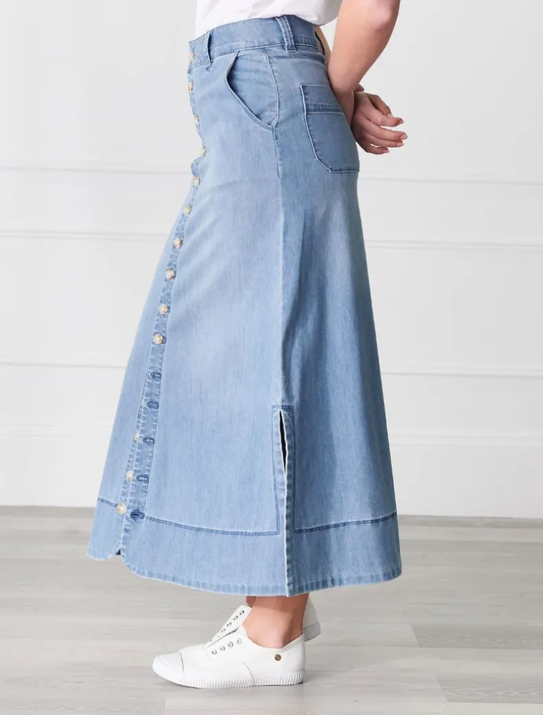 Goldie Summer Wash Denim Skirt