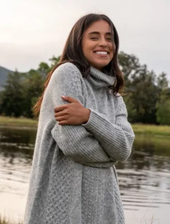 Guernsey Knit Dress Grey