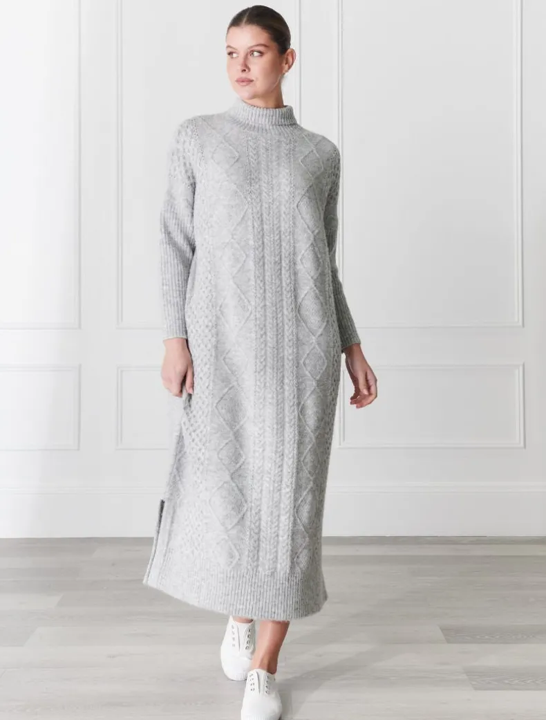 Guernsey Knit Dress Grey