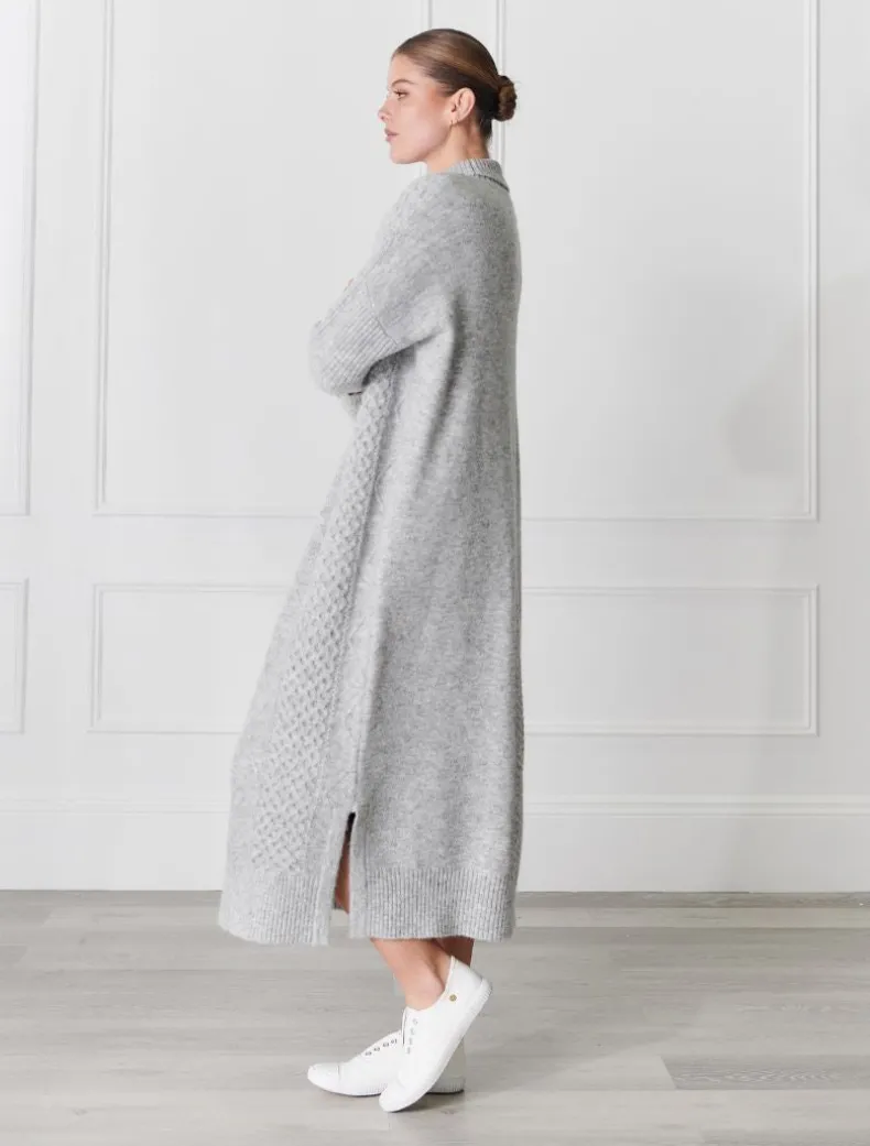 Guernsey Knit Dress Grey