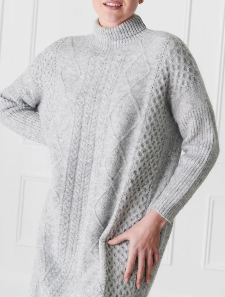 Guernsey Knit Dress Grey