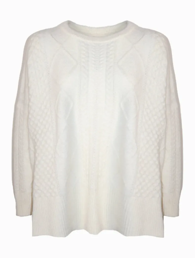 Guernsey Knit Jumper Ivory