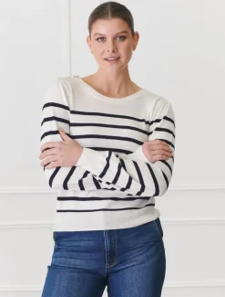 Gwynie Knit Navy White