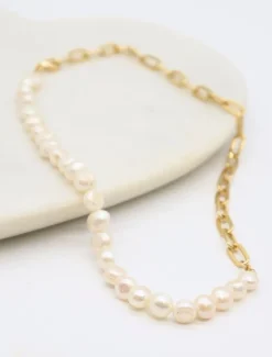 Half Pearl Necklace