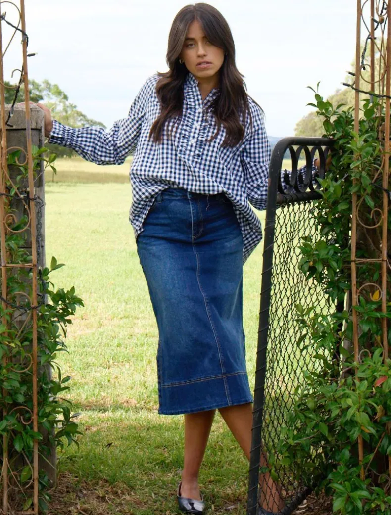 Hartford Pop Over Shirt Navy