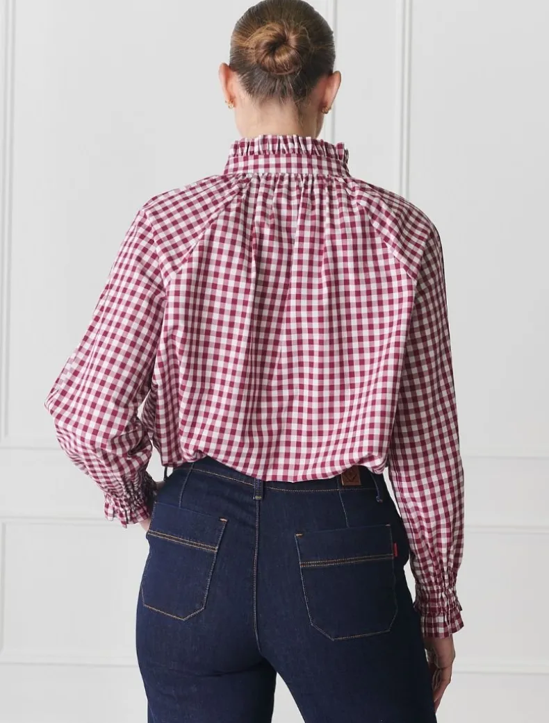 Hartford Pop Over Shirt Red