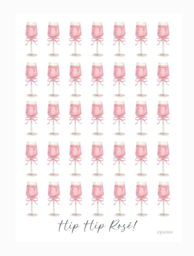 Hip Hip Rose Tea Towel