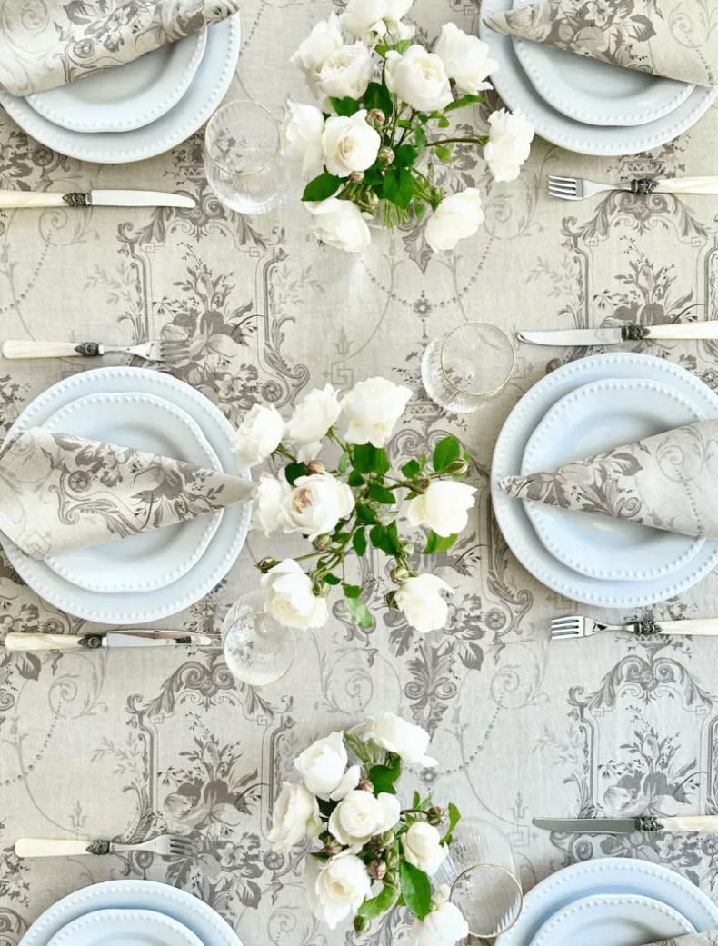 Honfleur French Linen Table Cloth (150cm x 320cm)