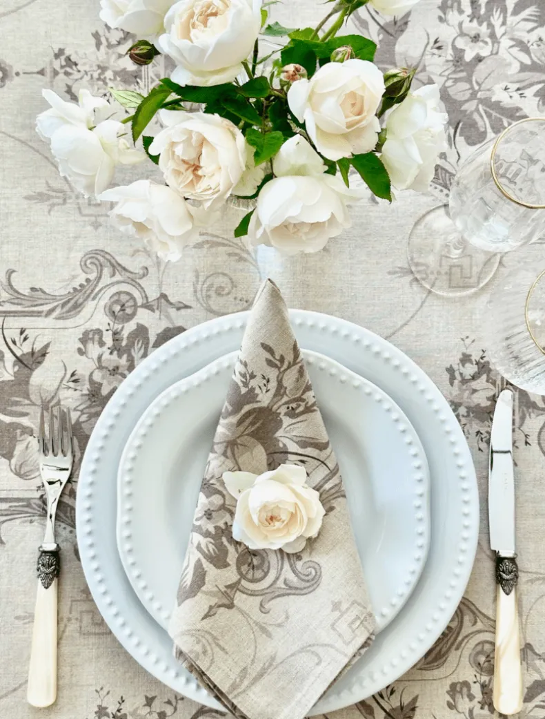 Honfleur French Linen Table Cloth (150cm x 320cm)