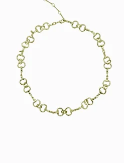 Horsebit Necklace Short Gold
